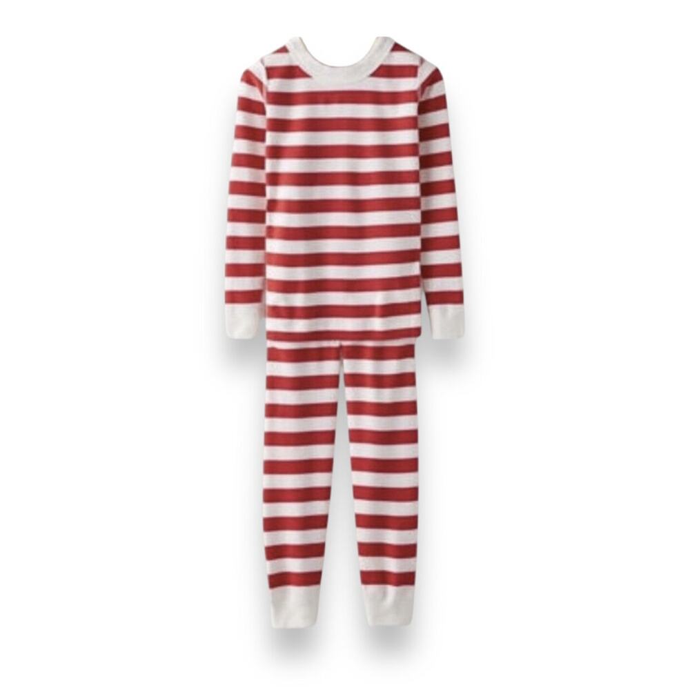🆕 Hanna Andersson Striped Long John Pajama Set. Size 4.